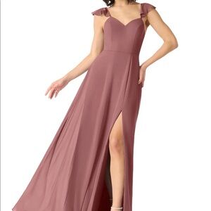 Azazie Everett dress in desert rose